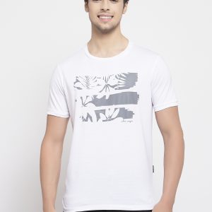 Men's White T-shirt, White Mens T-shirt at best price