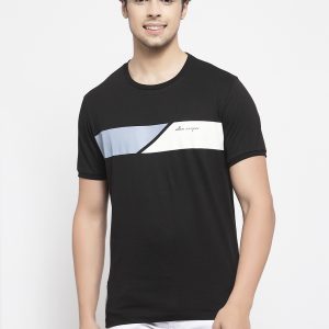 Round Neck Black T-shirt For Mens