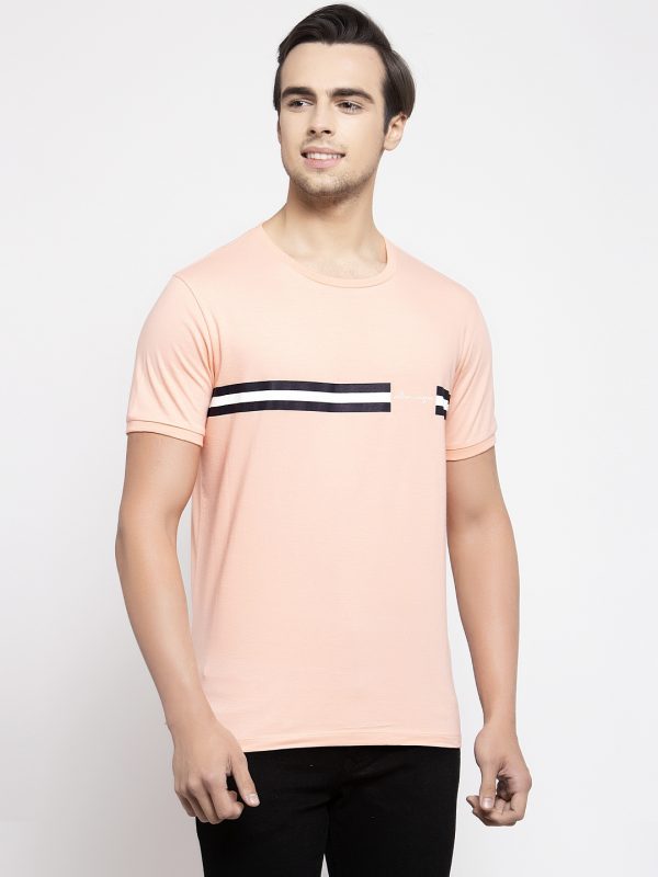 Peach Color Mens T-shirt