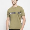 Olive Green Round Neck T-shirt For Men