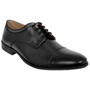 Genuine Leather Black Formal Shoes For Men