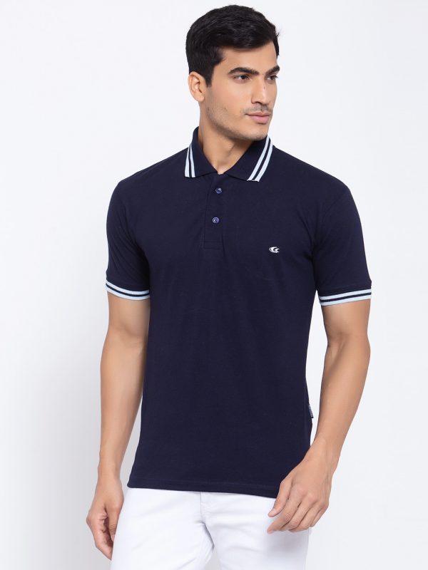 Navy Blue Polo T-shirts For Men