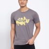 Mens RouDark Grey T-shirt For Mensnd Neck Tshirts at best price, Buy Tshirt for men